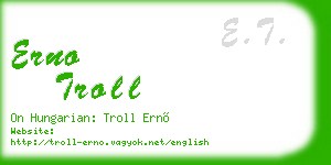 erno troll business card