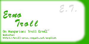 erno troll business card